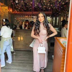 Zara knit set pale pink